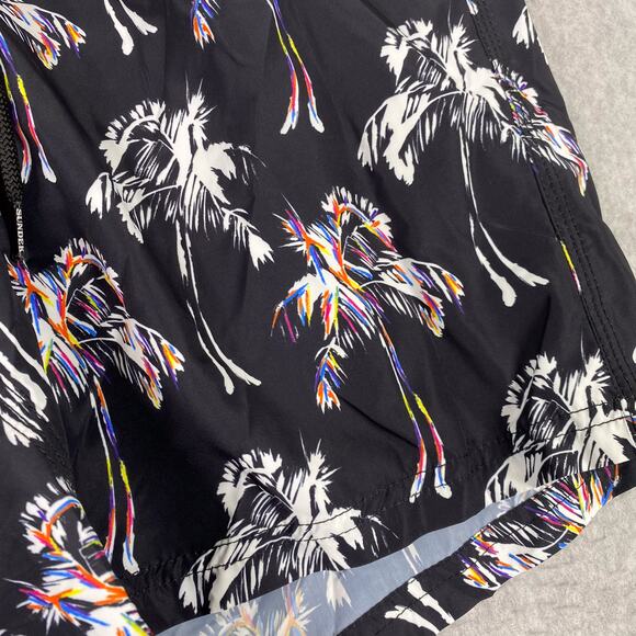 Sundek Shorts Mens M Funky Palm Print Elastic Waist Swim Shorts All Over Print - Picture 3 of 9